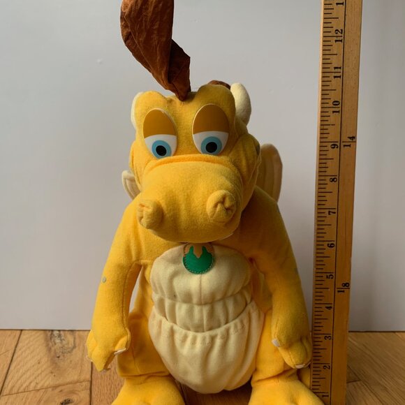 RARE 2000 Quetzal Dragon Tales Plush Hasbro Playskool Yellow Dragon - Picture 5 of 7